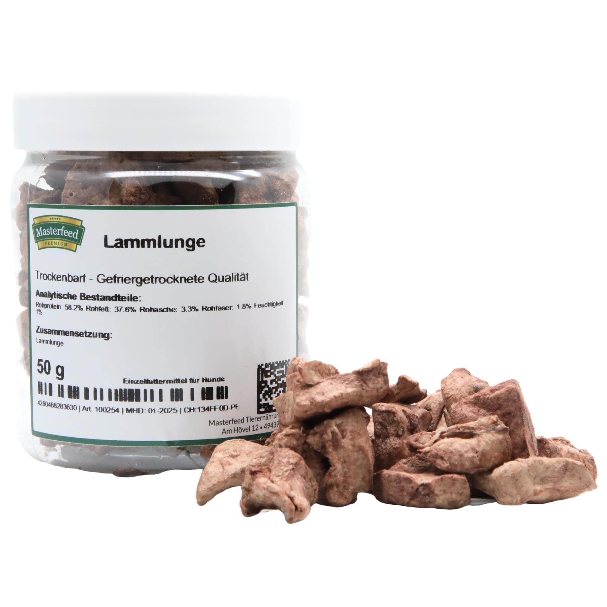 Lammlunge Trockenbarf - Gefriergetrocknete Qualität